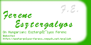 ferenc esztergalyos business card